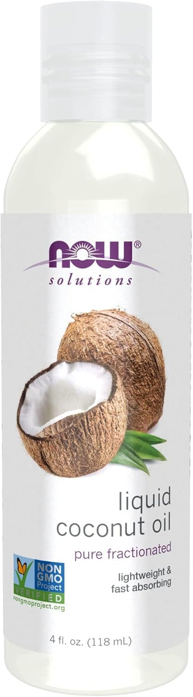 Solutions, Liquid Coconut Oil, Light and Nourishing, Promotes Healthy-Looking Skin and Hair, 4-Ounce