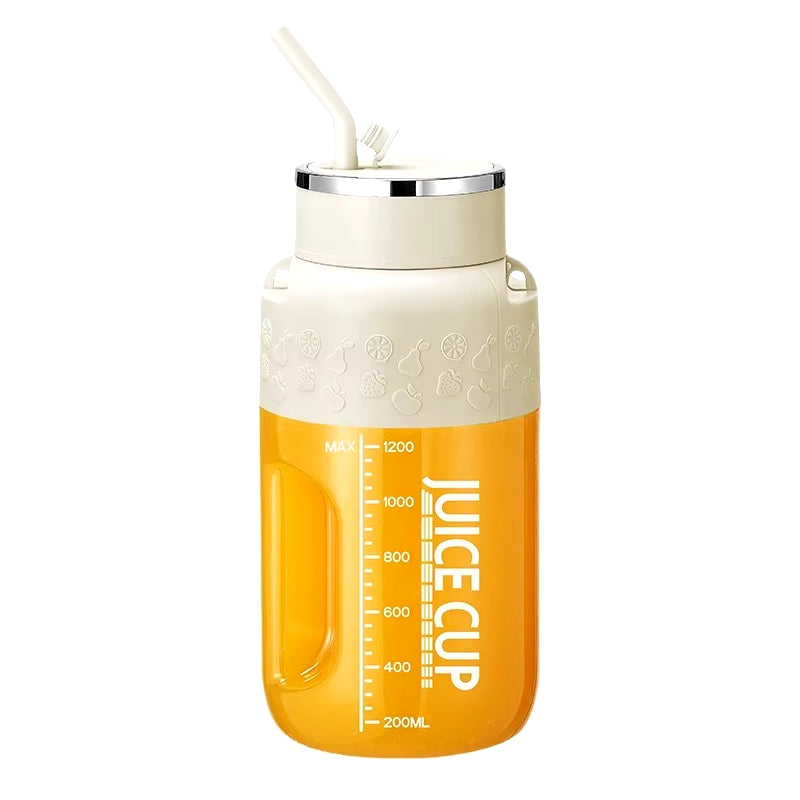 1200Ml Electric Fruit Juicer 14 Blade Portable Home USB Rechargeable Sports Bottle Juicing Cup Mixer for Shakes and Smoothies