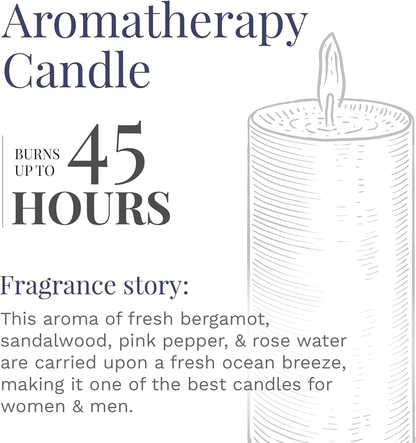 Premium Azure Coast Scent, 14 Oz. 3-Wick Aromatherapy Candle with up to 45 Hours of Burn Time, Blue