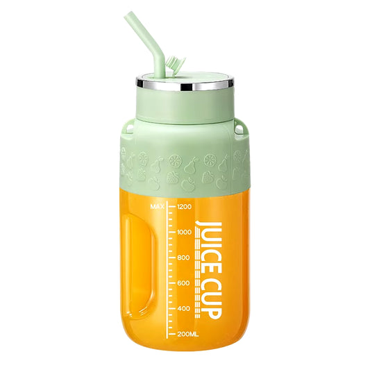 1200Ml Electric Fruit Juicer 14 Blade Portable Home USB Rechargeable Sports Bottle Juicing Cup Mixer for Shakes and Smoothies