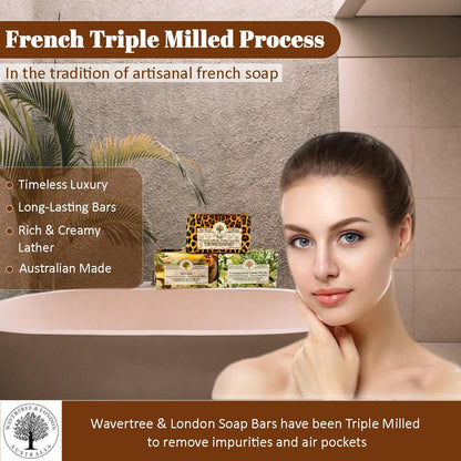 Trio Gift Box (3 Bars) - 7Oz Noir, Lemongrass and Havana Scented Moisturizing French Triple Milled Natural Soap Bars - Pure Plant Oil Soap Bars for All Skin Types