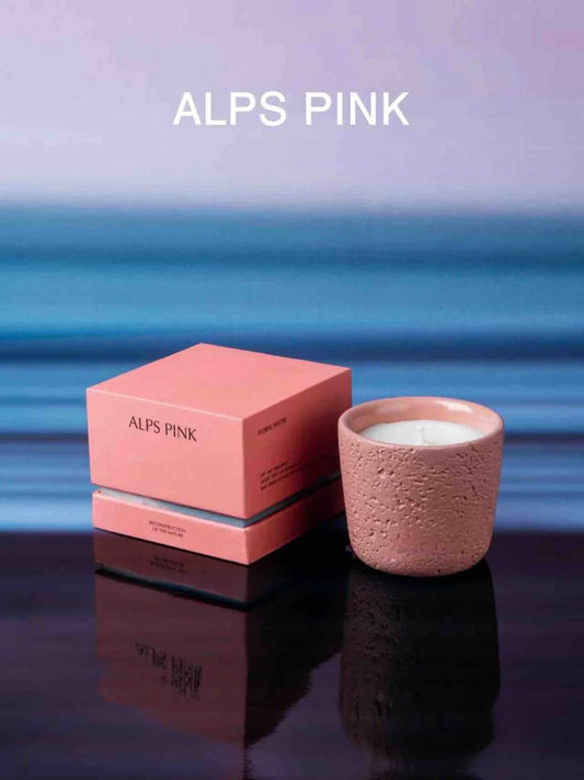 Wood Wick Soy Wax Scented Candle - Breath of Nature Scented - Alps Pink
