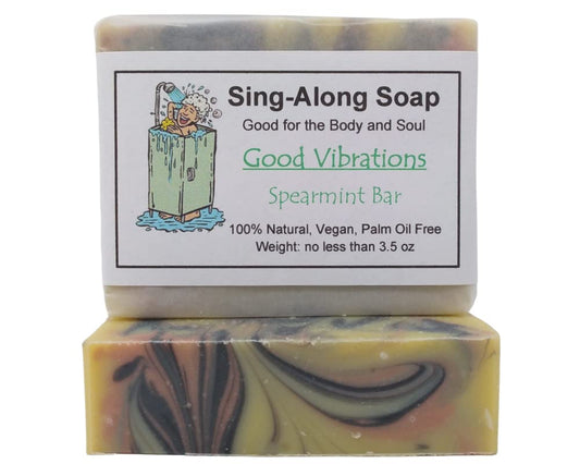 Spearmint Soap, All-Natural, Vegan, Scented, Good Vibrations